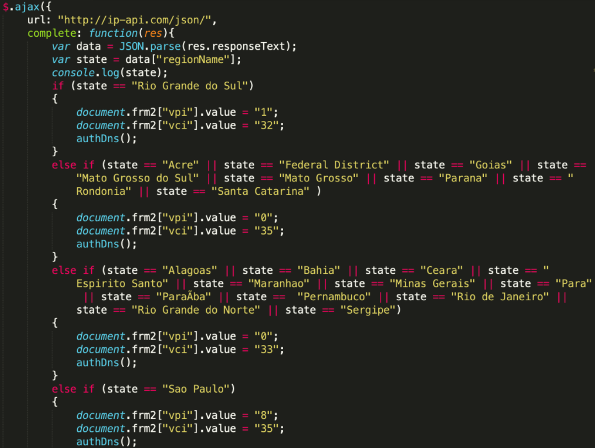 Municipality based differentiation for DNS hijacking in Brazil