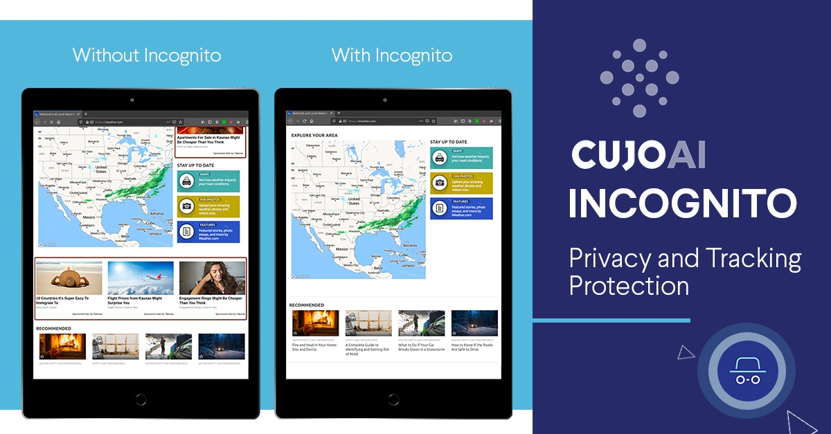 CUJO AI Incognito provides privacy and tracking protection with AI