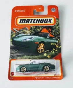A photo of a Matchbox Porche toy car