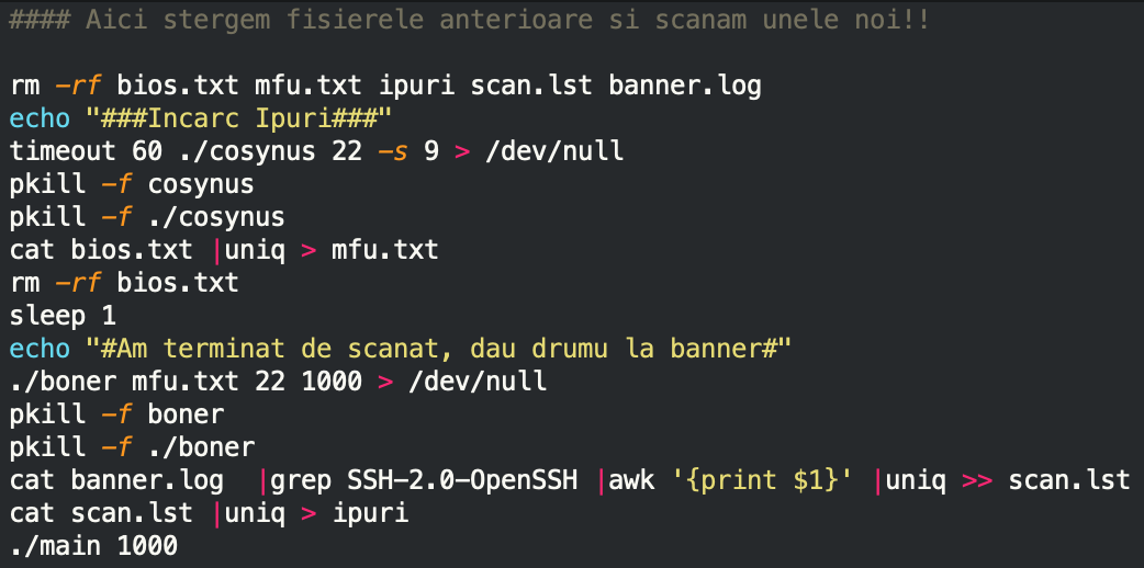yes script to kick off banner grabber and subnet scan