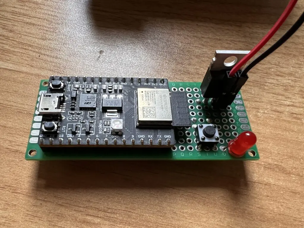 Front side photo of the pcb