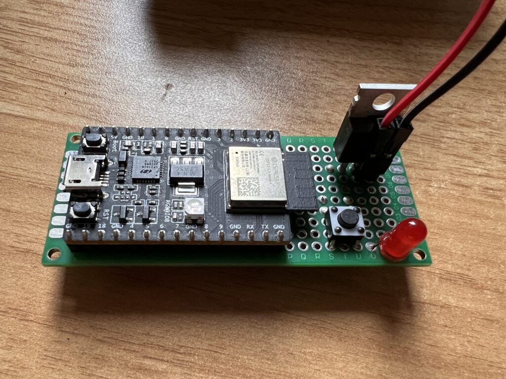 Front side photo of the pcb